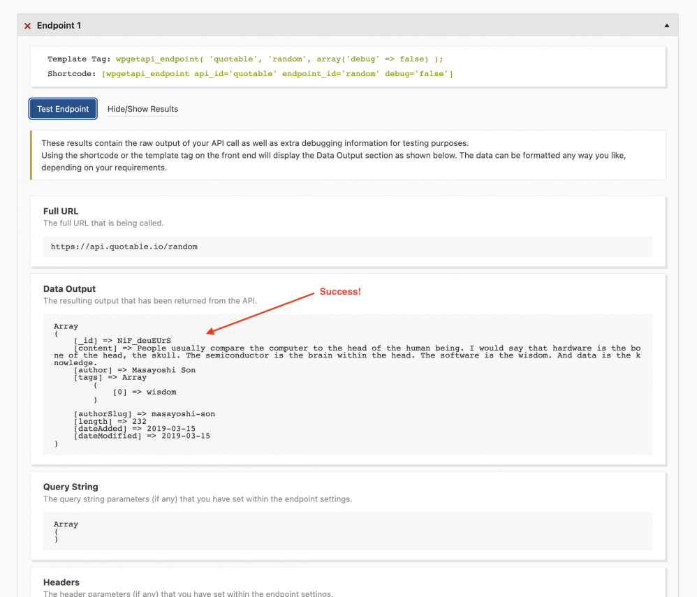 Quick Start Guide - WPGetAPI