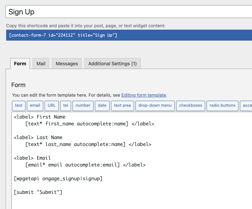 Send Contact Form 7 data to API - WPGetAPI