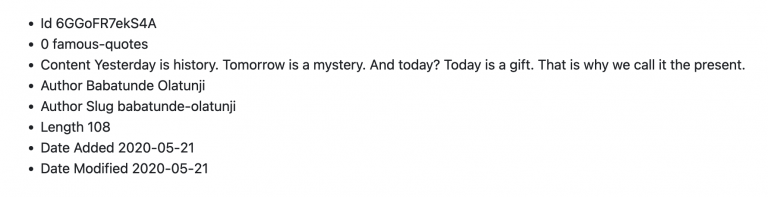 Format API data into HTML - WPGetAPI
