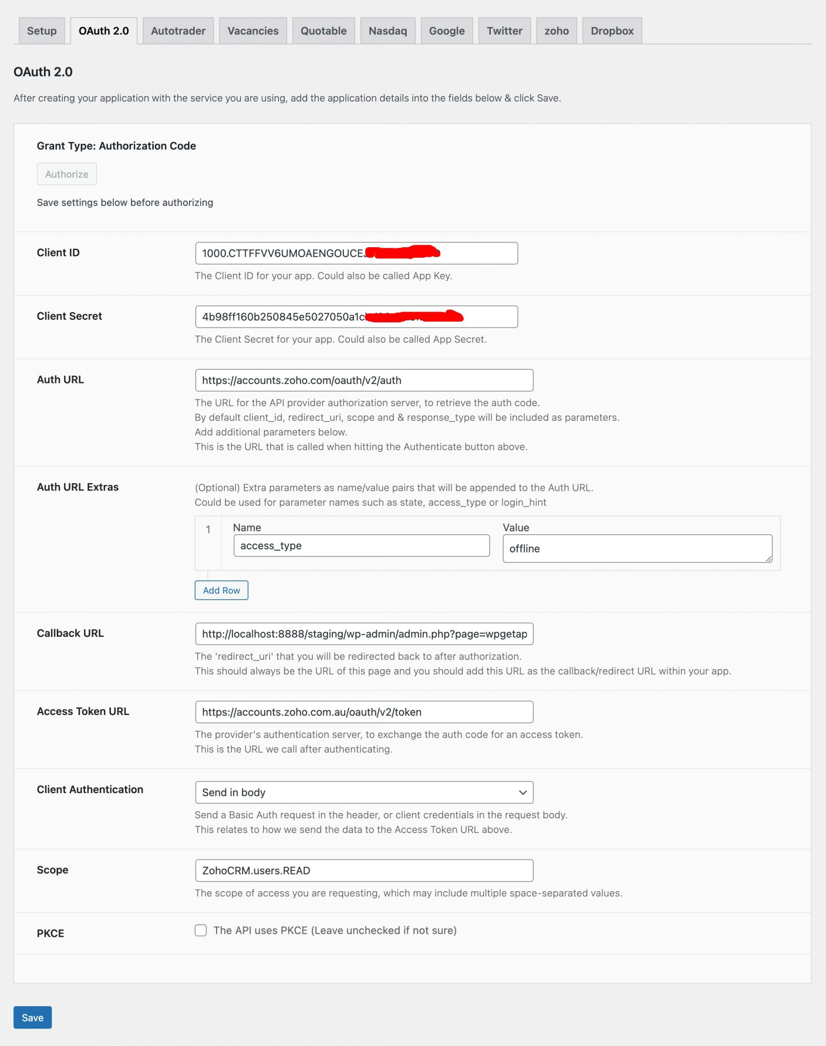Grant Type – Authorization Code | WPGetAPI