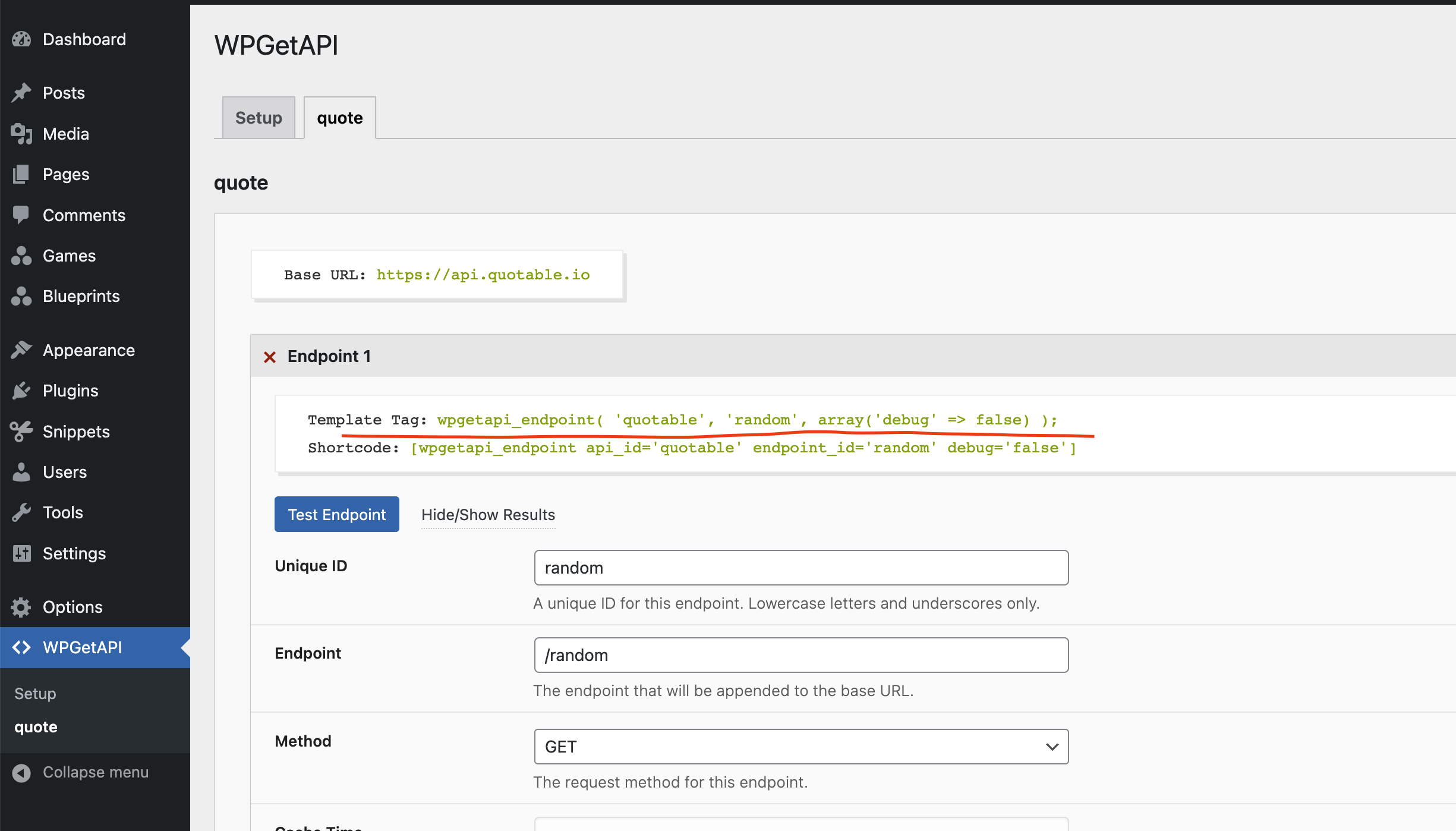 Format JSON Data | WPGetAPI