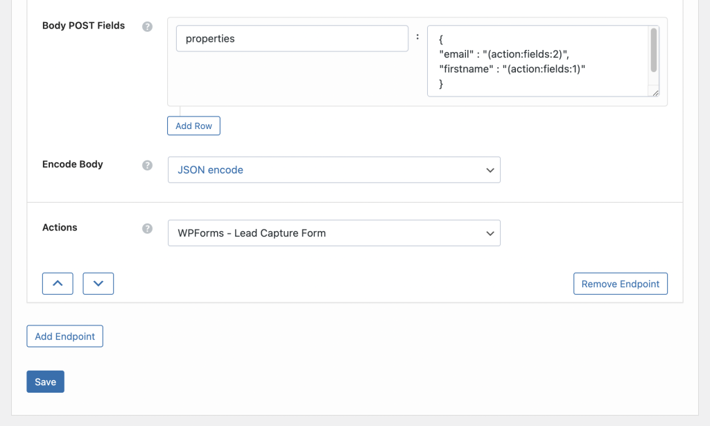 WPForms to API WPGetAPI