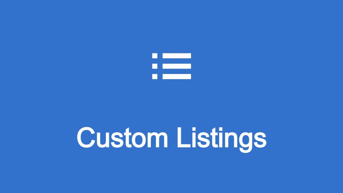 Custom Listings